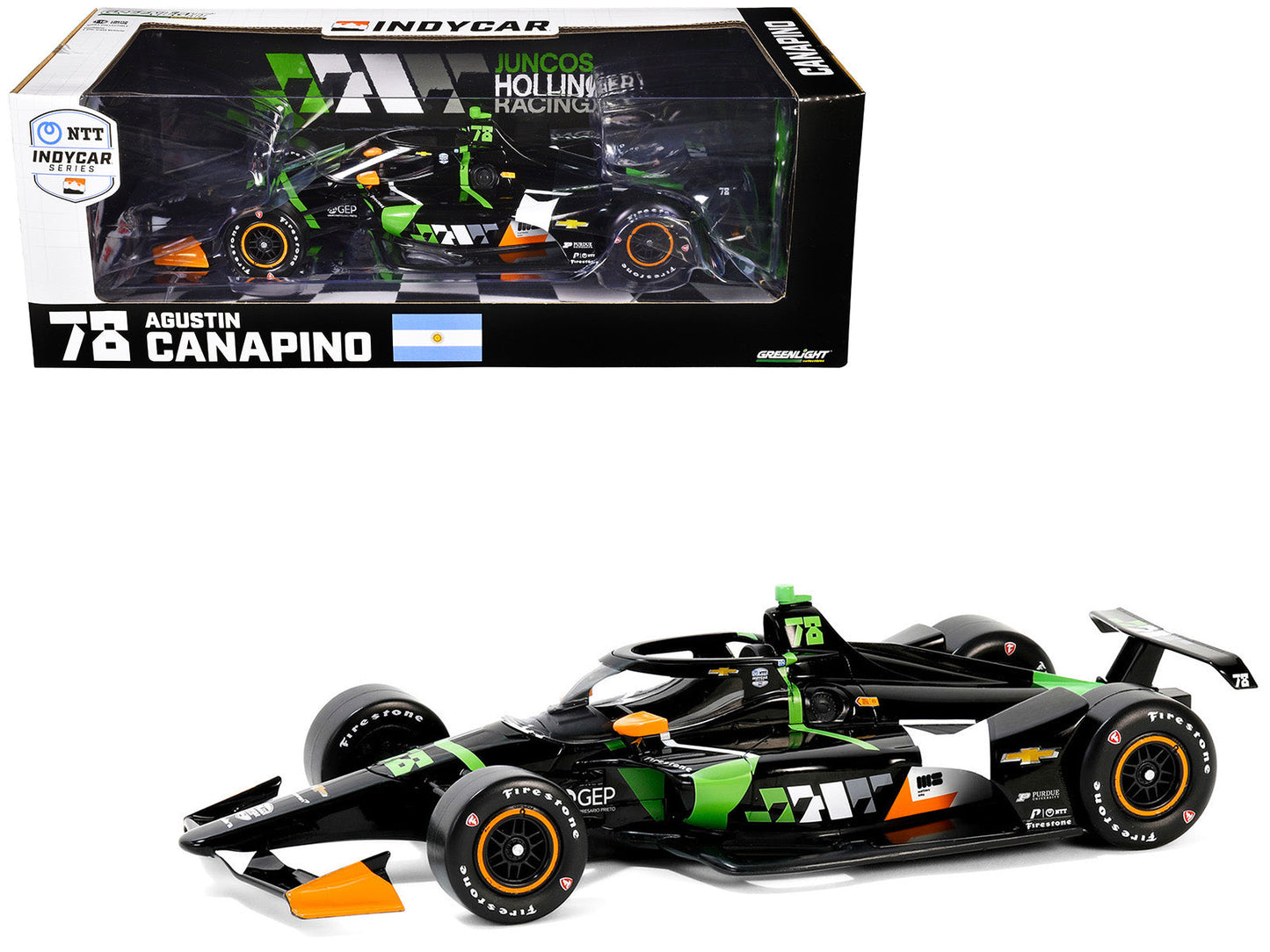 Dallara IndyCar #78 Agustin Canapino "JHR" Juncos Hollinger Racing "NTT IndyCar Series" (2024) 1/18 Diecast Model Car