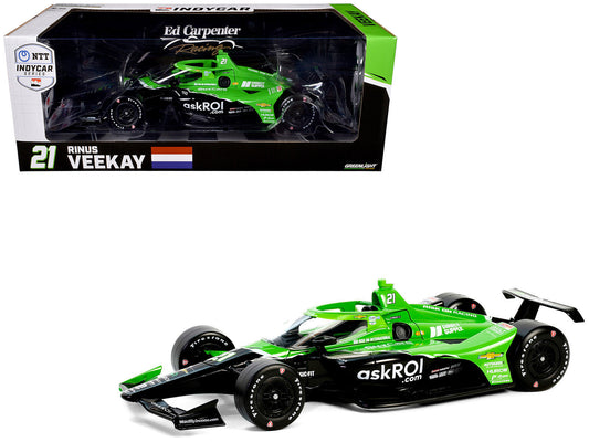 Dallara IndyCar #21 Rinus VeeKay "Risk On International" Ed Carpenter Racing "NTT IndyCar Series" (2024) 1/18 Diecast Model Car