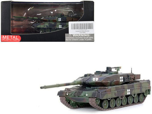 Leopard 2A6 Main Battle Tank Green Camouflage "Ukrainian Army" "Armor Premium" Series 1/72 Diecast Model