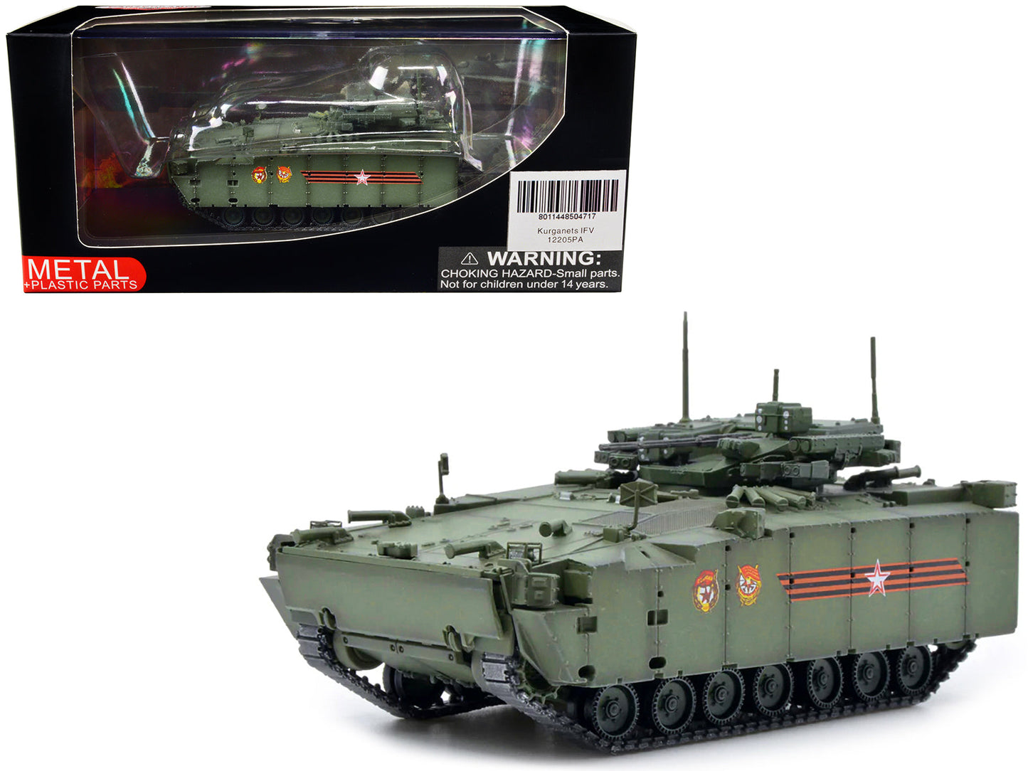 Russian (Object 695) Kurganets-25 Infantry Fighting Vehicle with Four Kornet-EM Guided Missiles - Moscow Victory Day Parade 1/72 Diecast Model