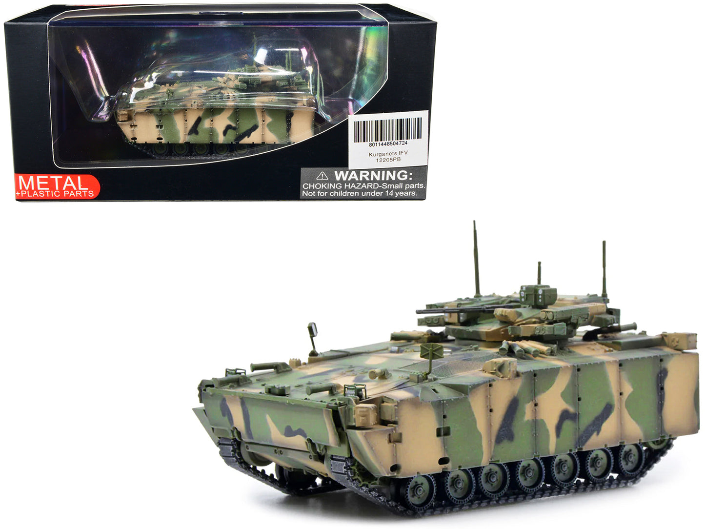 Russian (Object 695) Kurganets-25 Infantry Fighting Vehicle with Four Kornet EM Guided Missiles Camouflage 1/72 Diecast Model