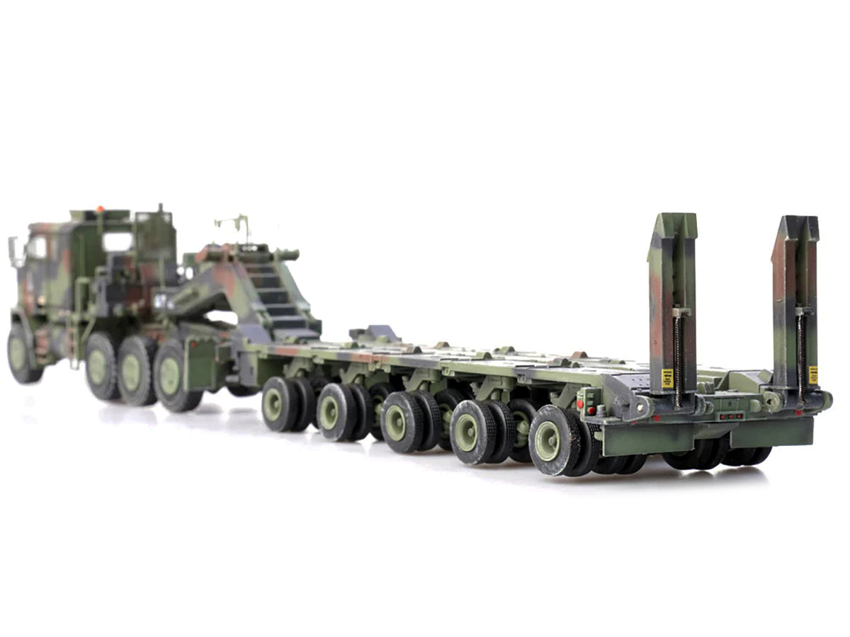 M1070 Heavy Equipment Transporter Army Camouflage "Armor Premium" Series 1/72 Diecast Model