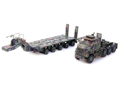 M1070 Heavy Equipment Transporter Army Camouflage "Armor Premium" Series 1/72 Diecast Model