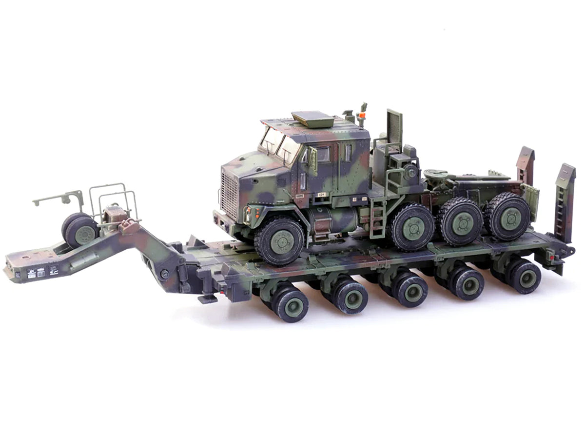 M1070 Heavy Equipment Transporter Army Camouflage "Armor Premium" Series 1/72 Diecast Model