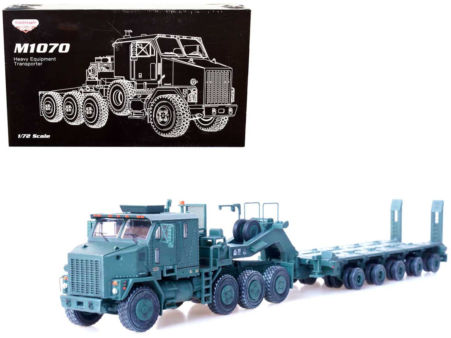 M1070 Heavy Equipment Transporter Army Green "Armor Premium" Series 1/72 Diecast Model