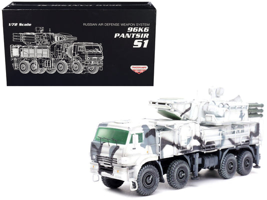 Pantsir S1 96K6 Self-Propelled Air Defense Weapon System Winter Camouflage "Russia's Arctic Forces" "Armor Premium" Series 1/72 Diecast Model