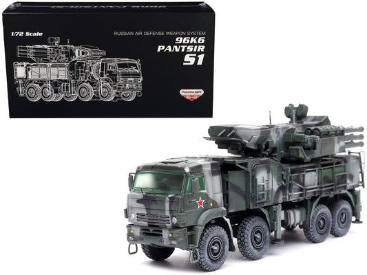Pantsir S1 96K6 Self-Propelled Air Defense Weapon System Tri-Color Camouflage "Russia's Armed Forces" "Armor Premium" Series 1/72 Diecast Model