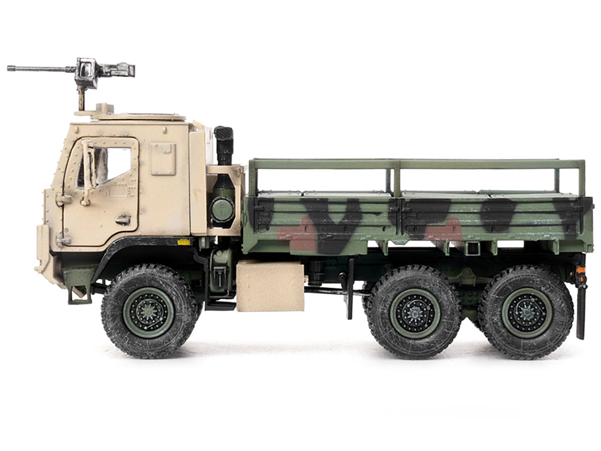 M1083 MTV (Medium Tactical Vehicle) Armored Cab Cargo Truck with Turret NATO Camouflage "US Army" "Armor Premium" Series 1/72 Diecast Model
