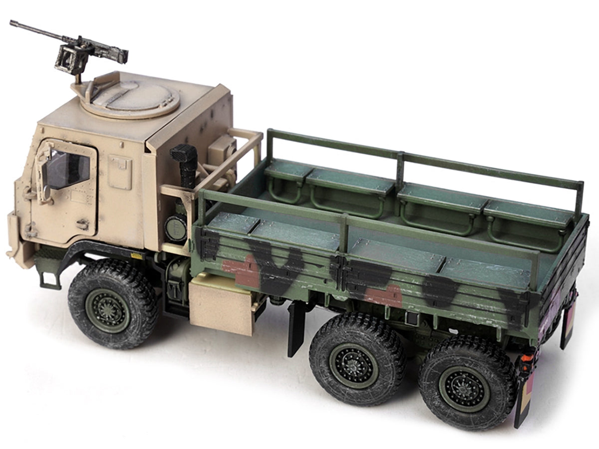 M1083 MTV (Medium Tactical Vehicle) Armored Cab Cargo Truck with Turret NATO Camouflage "US Army" "Armor Premium" Series 1/72 Diecast Model