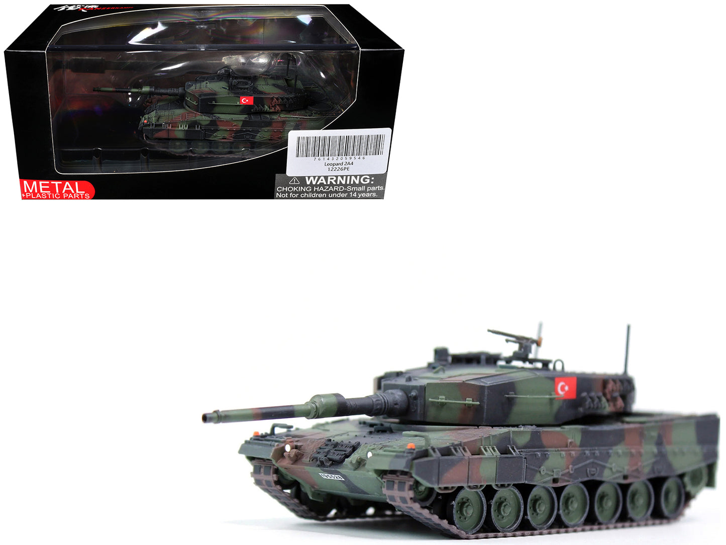 Leopard 2A4 Main Battle Tank "2nd Cavalry Armoured Brigade Turkey-Syria Border" (2016) Turkish Army "Armor Premium" Series 1/72 Diecast Model