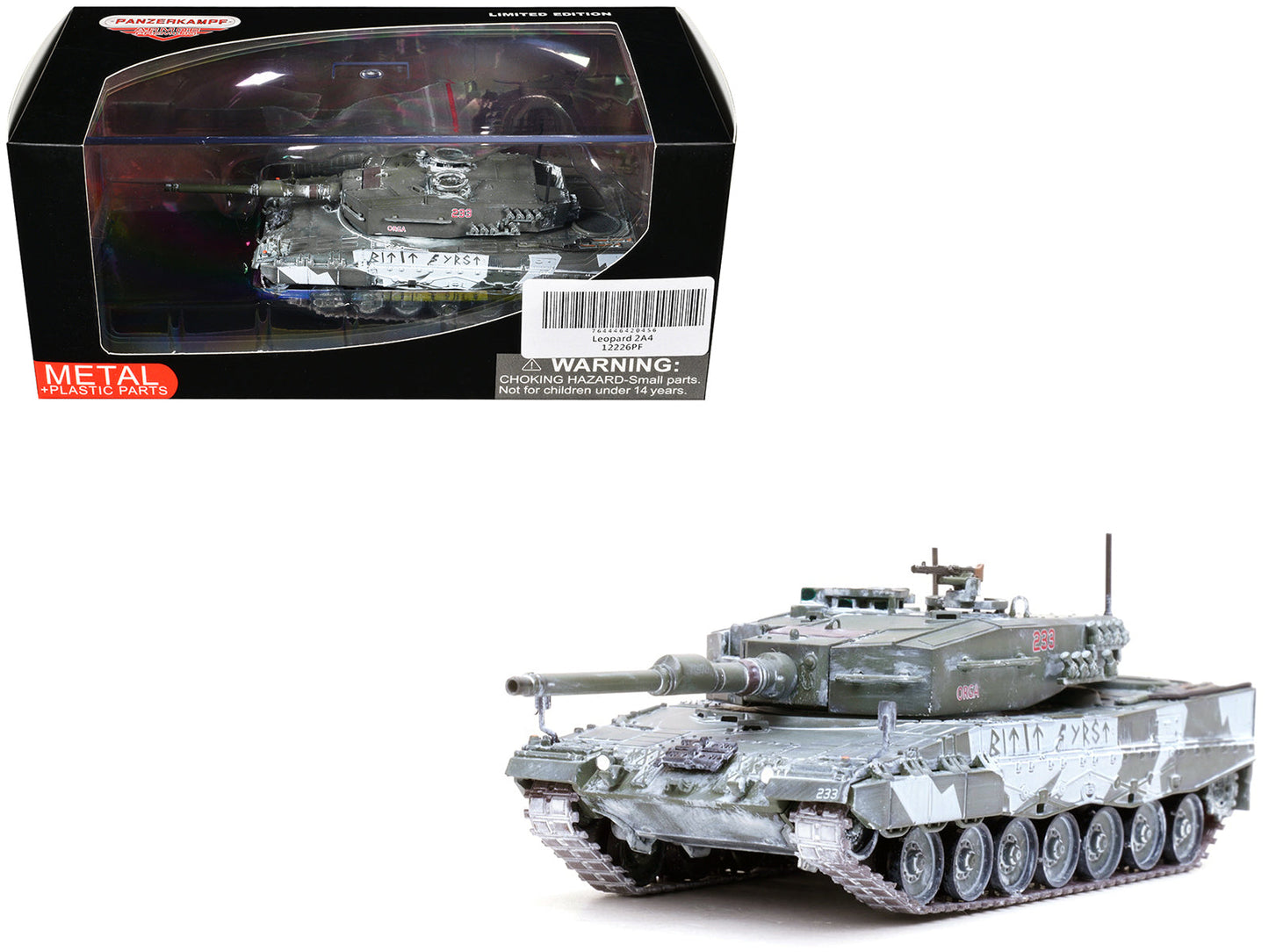 Leopard 2A4 Main Battle Tank with Snorkel "Winter Camouflage" Norwegian Army "Armor Premium" Series 1/72 Diecast Model