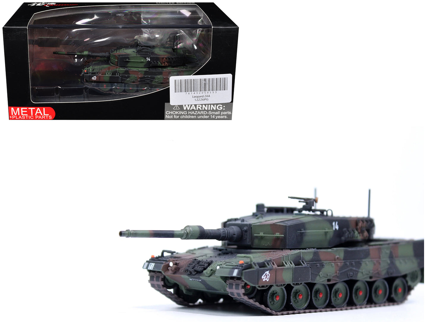 Leopard 2A4 Main Battle Tank "Pz.87 13th Pz Btn Steel Army Parade Thun Switzerland" (2006) Swiss Army "Armor Premium" Series 1/72 Diecast Model