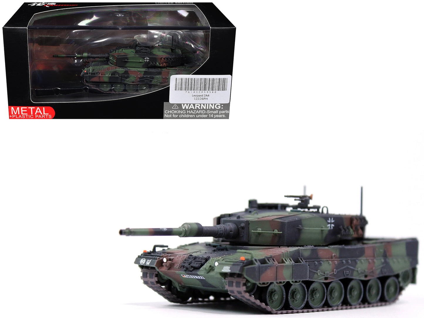 Leopard 2A4 Main Battle Tank "Bundeswehr 361st Panzer Battalion Certain Challenge West Germany" (1988) West German Army "Armor Premium" Series 1/72 Diecast Model