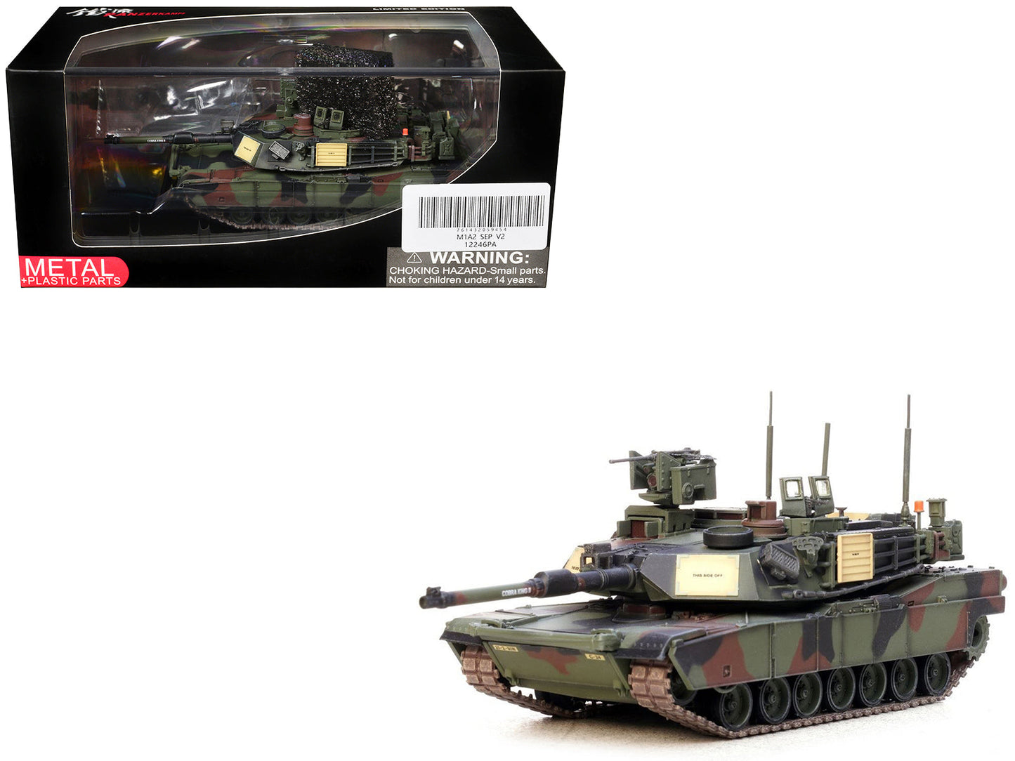 General Dynamics M1A2 SEP V2 Abrams Tank "2nd Battalion 9th Infantry Regiment 2nd Infantry Division South Korea" United States Army 1/72 Diecast Model
