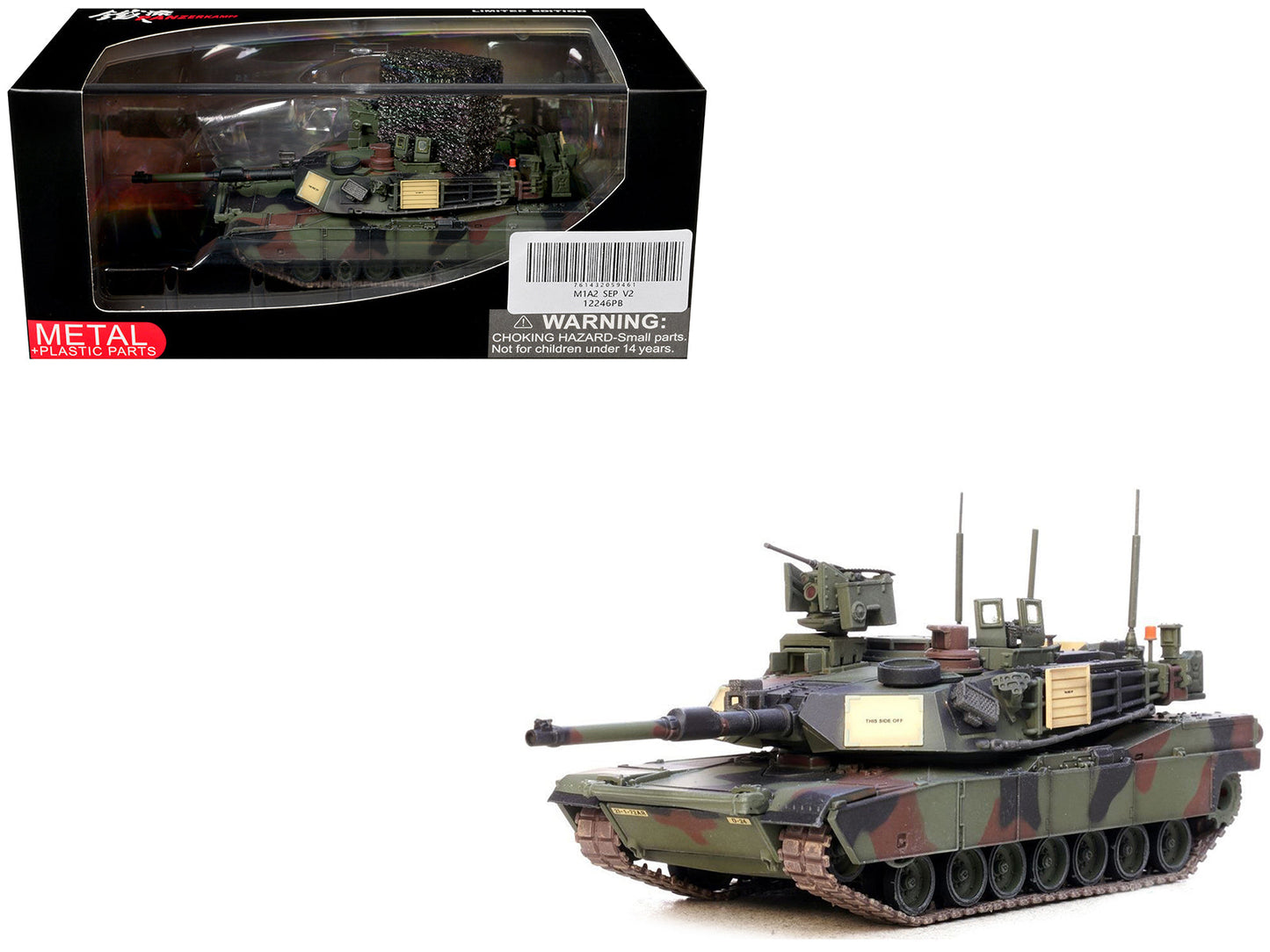 General Dynamics M1A2 SEP V2 Abrams Tank "1st Battalion 72nd Armor Regiment 2nd Infantry Division South Korea" United States Army 1/72 Diecast Model