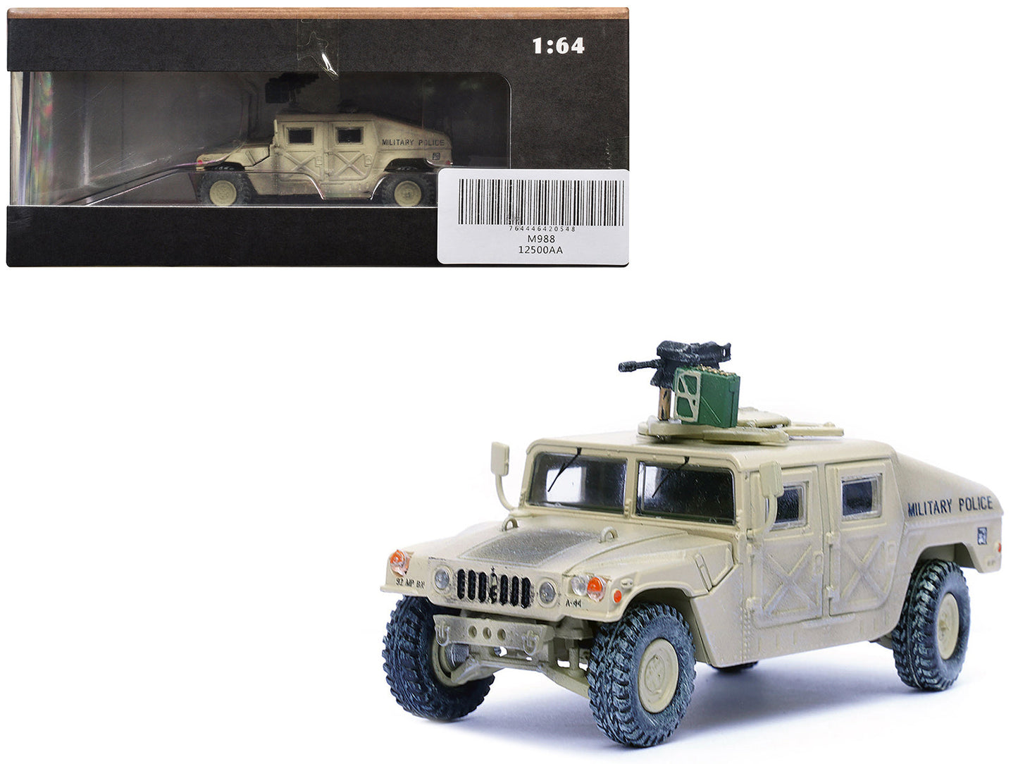 M988 Modern 4×4 Utility Vehicle with Grenade Launcher Desert Sand "Military Police 4th Traffic Platoon A company 92nd MP Battalion 89th MP Brigade Ad Daman Saudi Arabia Gulf War" (1990) "Military Miniature" Series 1/64 Diecast Model