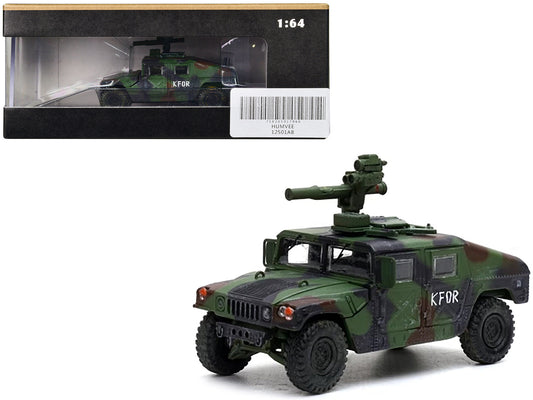 M1046 HUMVEE Tow Missile Carrier Green Camouflage "3rd Battalion 8th Marine Regiment Kosovo Force (KFOR)" (1999) "Military Miniature" Series 1/64 Diecast Model