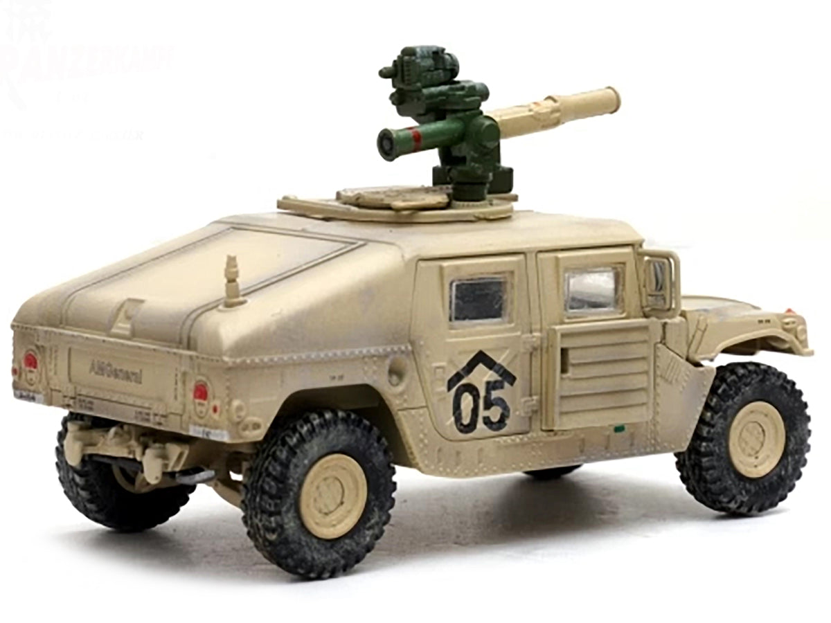 M1046 HUMVEE Tow Missile Carrier Desert Camouflage "E Troop 9th Regiment 2nd Brigade Combat Team 3rd Infantry Division (Mechanized) Iraq" (2003) "Military Miniature" Series 1/64 Diecast Model
