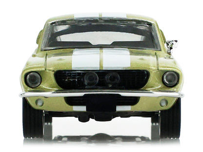 1967 Ford Shelby GT500 Lime Gold Metallic with White Stripes "Stampede" Series 2 1/64 Diecast Model Car