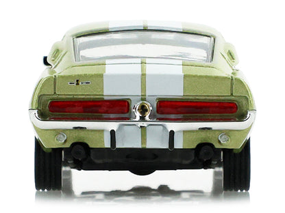 1967 Ford Shelby GT500 Lime Gold Metallic with White Stripes "Stampede" Series 2 1/64 Diecast Model Car