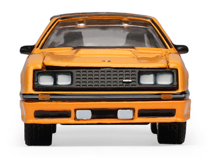 1982 Ford Foxbody Mustang Medium Vanilla Yellow with Black Top "The Mustang Stampede" Series 2 1/64 Diecast Model Car