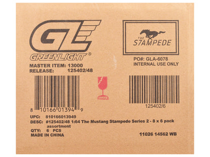 "The Mustang Stampede" Series 2 Set of 6 pieces 1/64 Diecast Model Cars