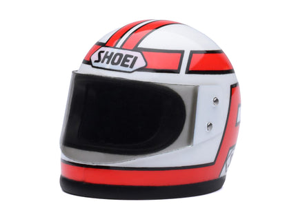 Honda NSR500 WGP500 Motorcycle #56 Red and White with Helmet "Baribari Legend" (1986) OVA 1/12 Model