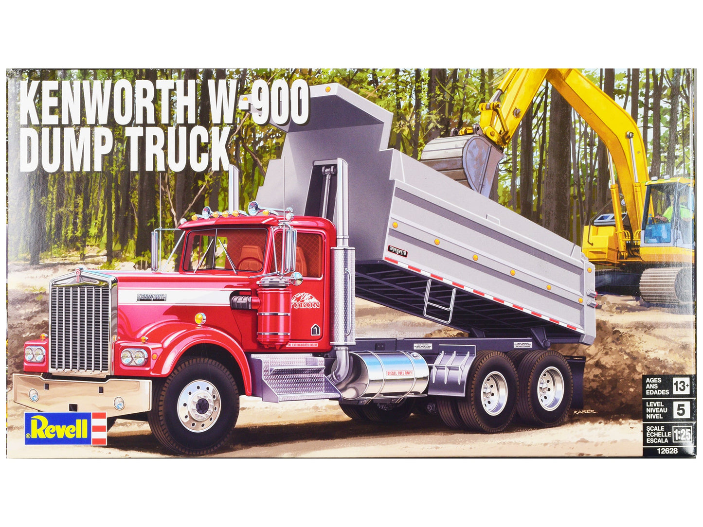 Level 5 Model Kit Kenworth W-900 Dump Truck 1/25 Scale Model