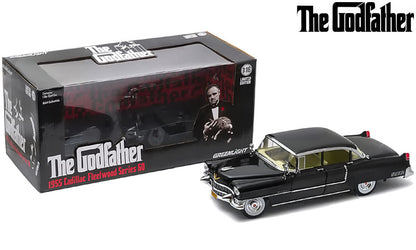 1955 Cadillac Fleetwood Series 60 Special Black "The Godfather" (1972) Movie 1/18 Diecast Model Car