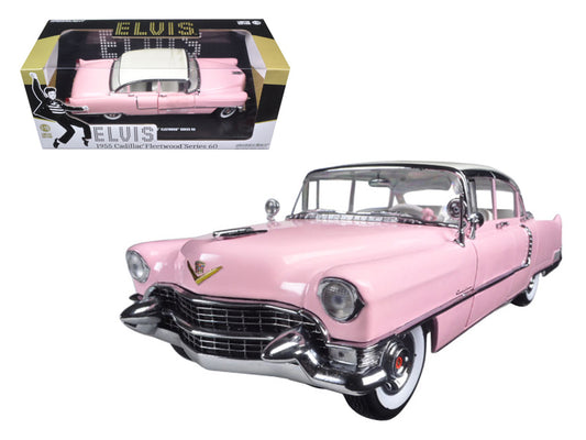 1955 Pink Cadillac Fleetwood Series 60 Special "Elvis Presley" 1/18 Diecast Model Car