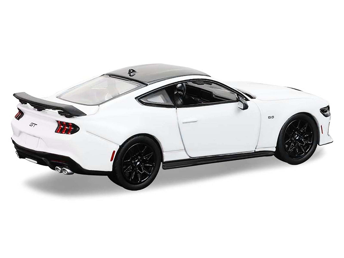 2024 Ford Mustang Oxford White with Black Top "GreenLight Muscle" Series 30 1/64 Diecast Model Car