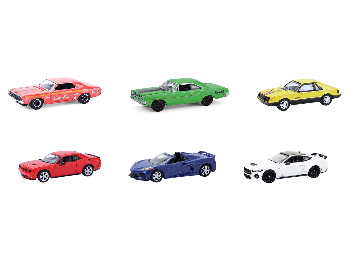 "GreenLight Muscle" Series 30 Set of 6 pieces 1/64 Diecast Model Cars