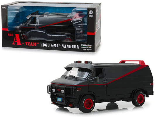 1983 GMC Vandura Black "The A-Team" (1983-1987) TV Series 1/18 Diecast Model Car