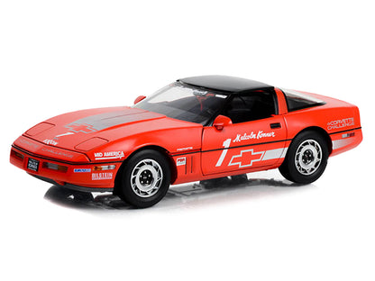 1988 Chevrolet Corvette C4 #1 Malcolm Konner "Corvette Challenge Race Car" Red with Black Top 1/18 Diecast Model Car