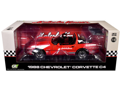 1988 Chevrolet Corvette C4 #1 Malcolm Konner "Corvette Challenge Race Car" Red with Black Top 1/18 Diecast Model Car