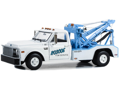 1969 Chevrolet C-30 Dually Wrecker Tow Truck "Roscoe Tow Service" White "Starsky and Hutch" (1975-1979) TV Series 1/18 Diecast Model Car