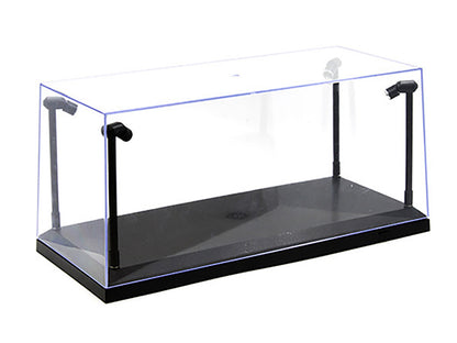 Collectible Display Show Case with LED Lights and Black Base for 1/24 1/18  Models