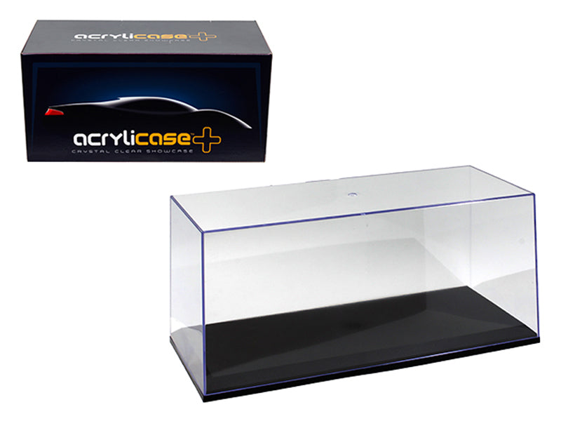 Collectible Display Show Case with Black Base for 1/24 1/18 Scale Models