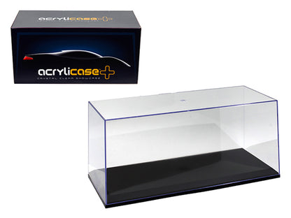 Collectible Display Show Case with Black Base for 1/24 1/18 Scale Models