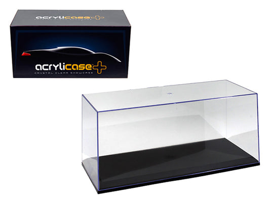 Collectible Display Show Case with Black Base for 1/24 1/18 Scale Models