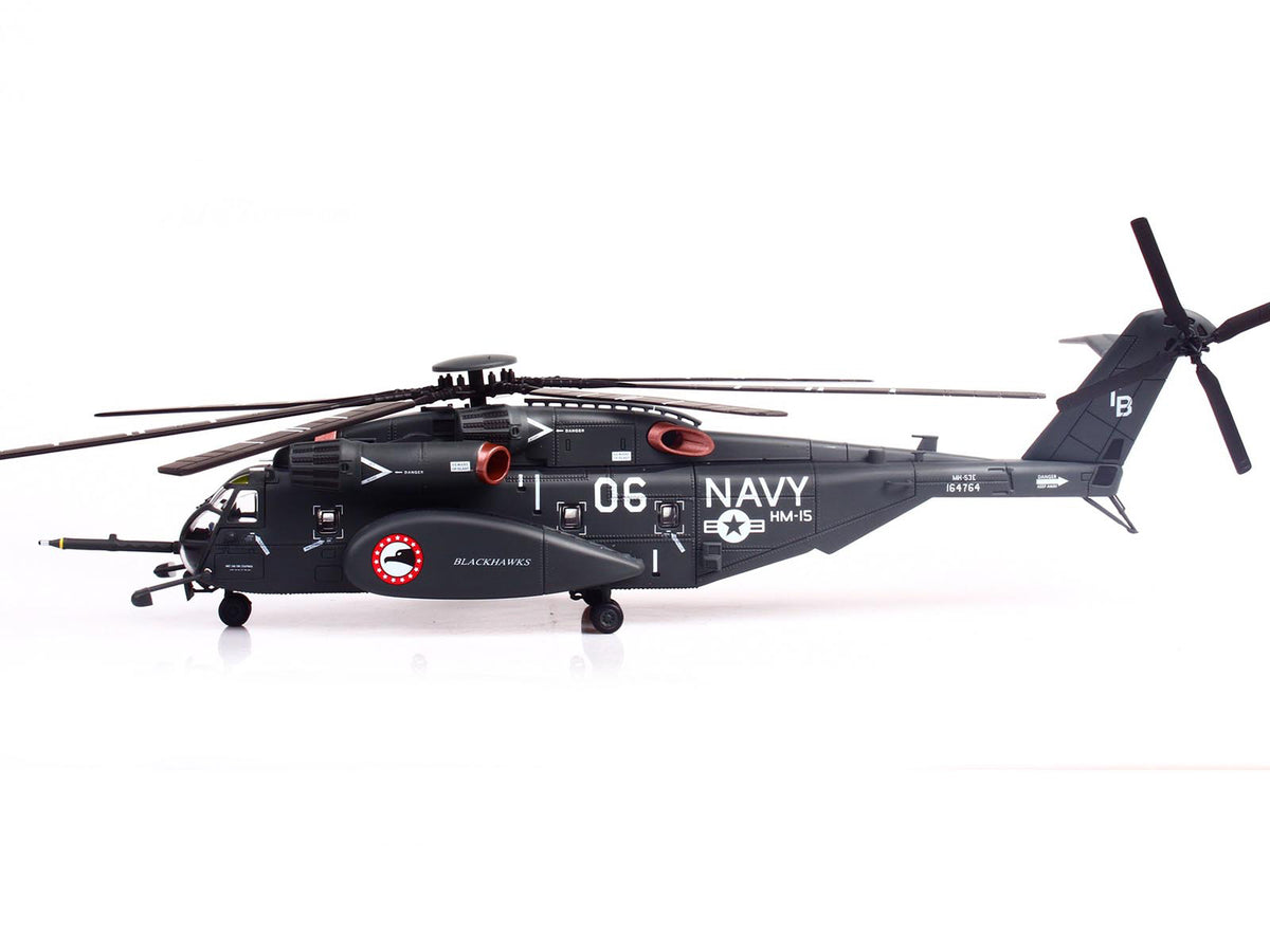 Sikorsky MH-53E Sea Dragon Helicopter "United States Navy Blackhawks Tail Number 06" Dark Gray 1/72 Diecast Model