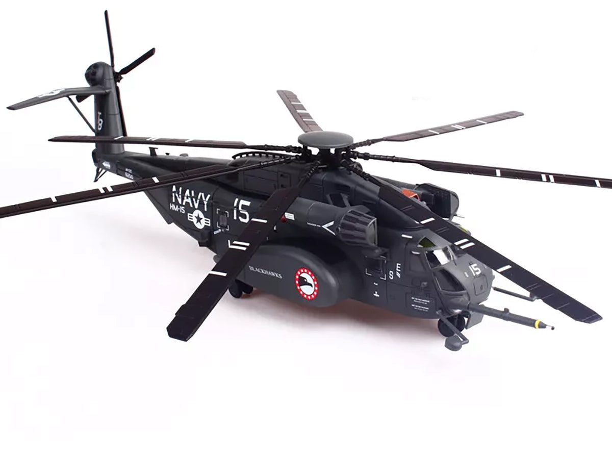 Sikorsky MH-53E Sea Dragon Helicopter "United States Navy Blackhawks Tail Number 15" Dark Gray 1/72 Diecast Model