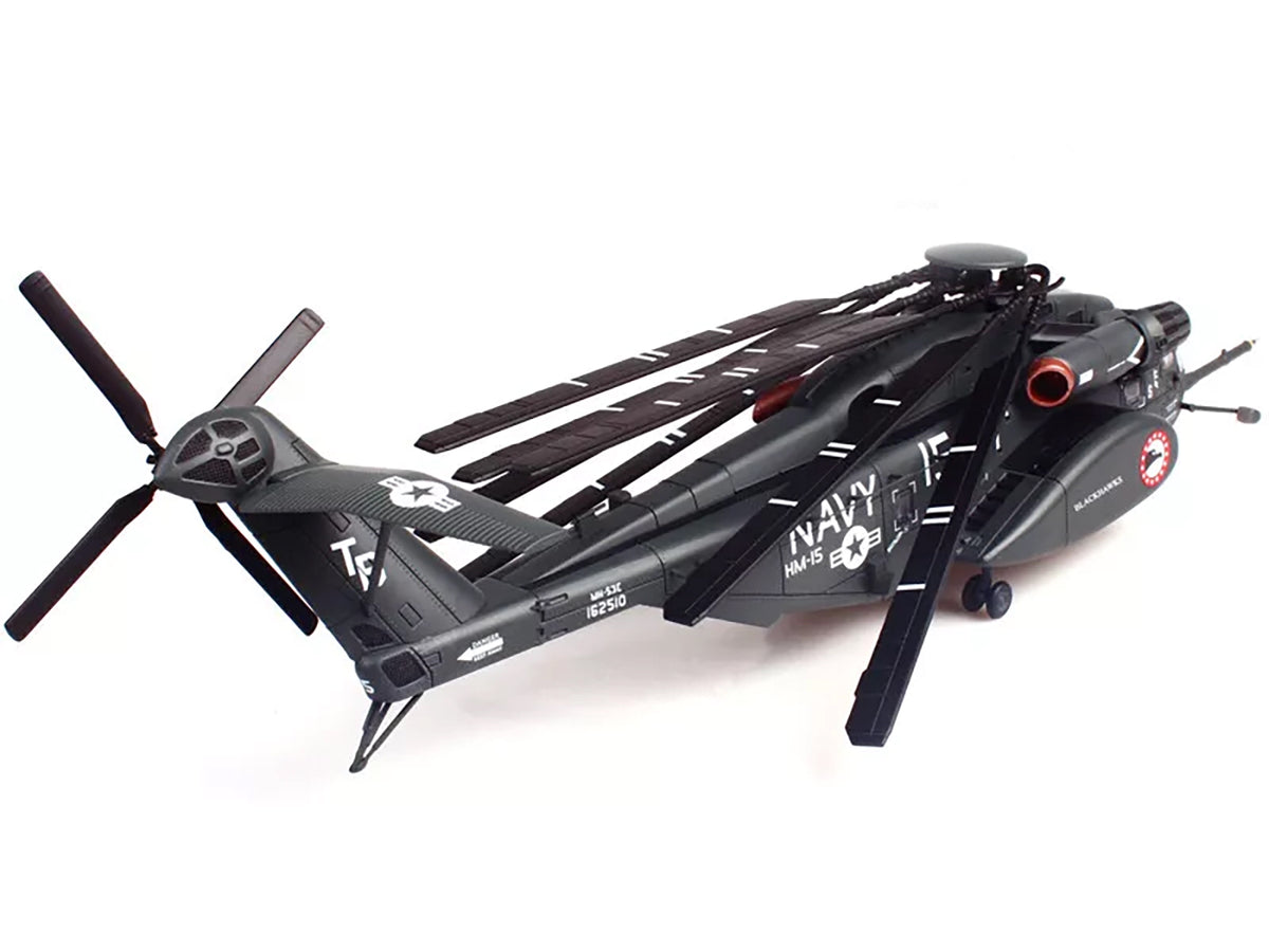 Sikorsky MH-53E Sea Dragon Helicopter "United States Navy Blackhawks Tail Number 15" Dark Gray 1/72 Diecast Model