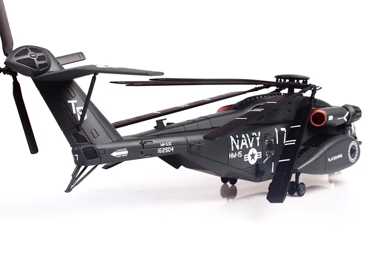 Sikorsky MH-53E Sea Dragon Helicopter "United States Navy Blackhawks Tail Number 17" Dark Gray 1/72 Diecast Model