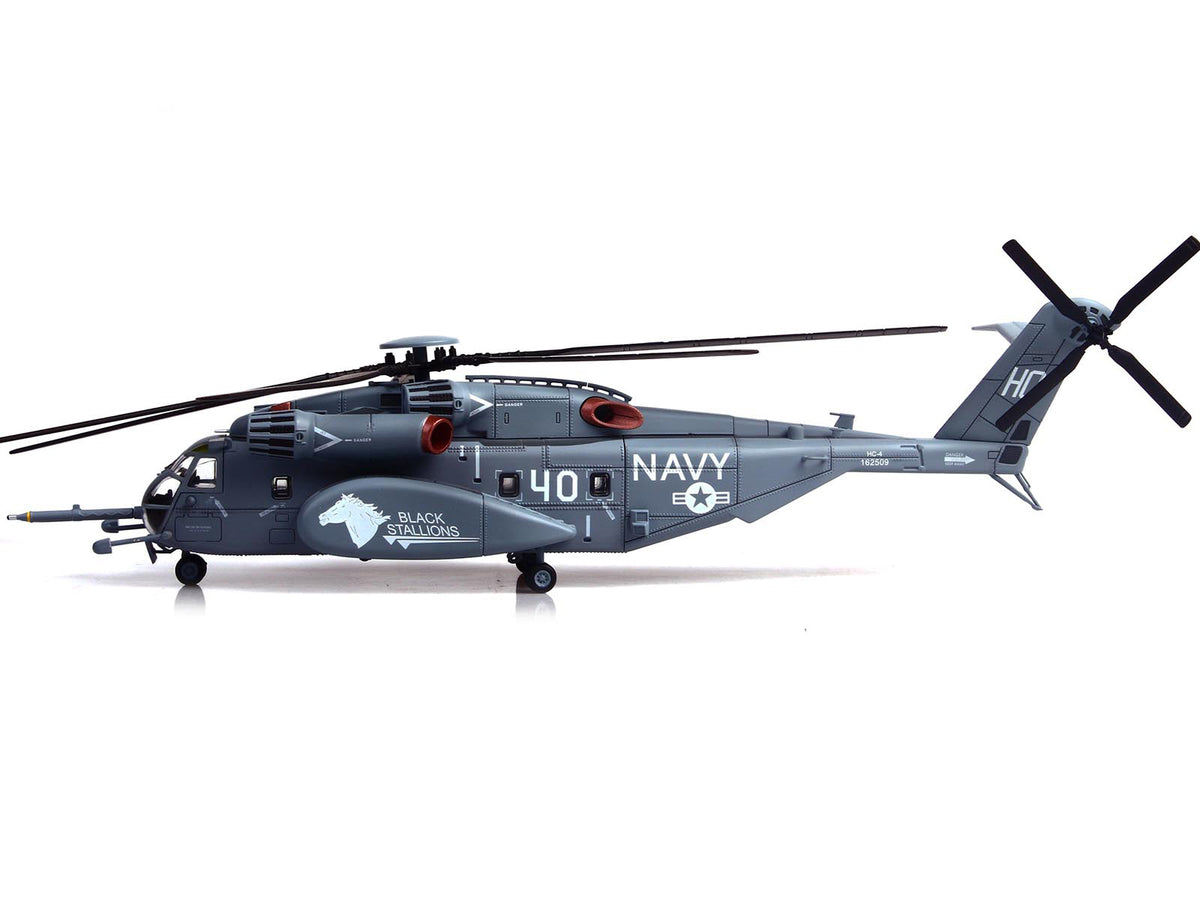 Sikorsky MH-53E Sea Dragon Helicopter "United States Navy Black Stallions Tail Number 40" Light Gray 1/72 Diecast Model
