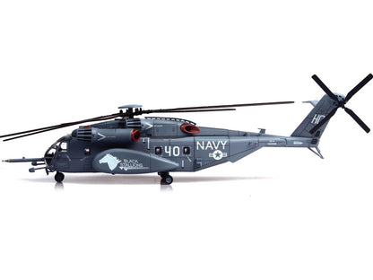 Sikorsky MH-53E Sea Dragon Helicopter "United States Navy Black Stallions Tail Number 40" Light Gray 1/72 Diecast Model