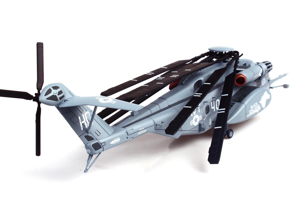 Sikorsky MH-53E Sea Dragon Helicopter "United States Navy Black Stallions Tail Number 40" Light Gray 1/72 Diecast Model