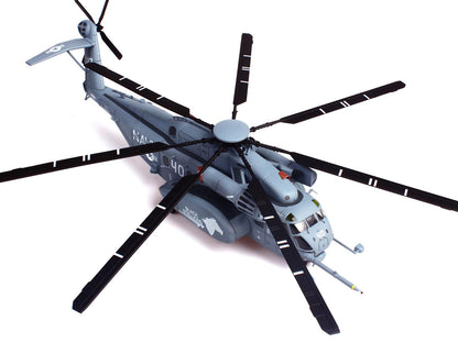 Sikorsky MH-53E Sea Dragon Helicopter "United States Navy Black Stallions Tail Number 40" Light Gray 1/72 Diecast Model