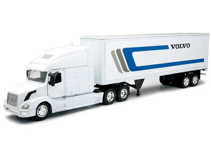 Volvo VN-780 Truck with Dry Van Trailer White "Long Haul Truckers" Series 1/32 Diecast Model