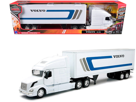 Volvo VN-780 Truck with Dry Van Trailer White "Long Haul Truckers" Series 1/32 Diecast Model